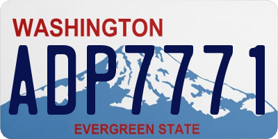 WA license plate ADP7771