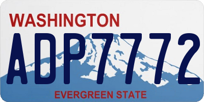 WA license plate ADP7772