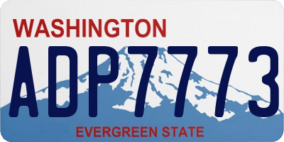 WA license plate ADP7773