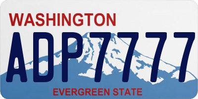 WA license plate ADP7777