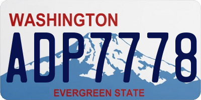 WA license plate ADP7778