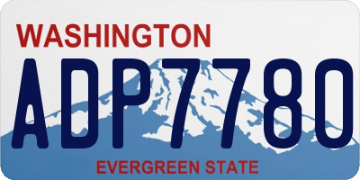 WA license plate ADP7780