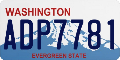 WA license plate ADP7781