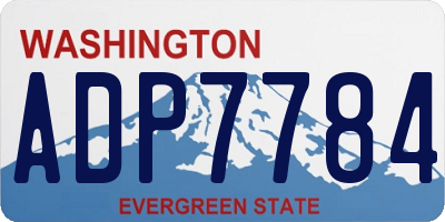 WA license plate ADP7784