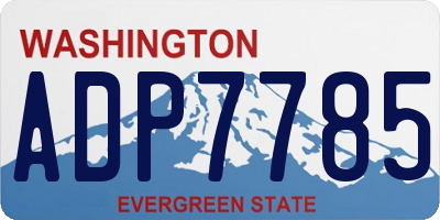 WA license plate ADP7785