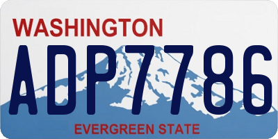 WA license plate ADP7786