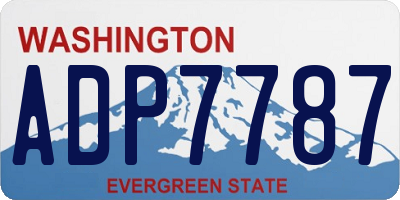 WA license plate ADP7787