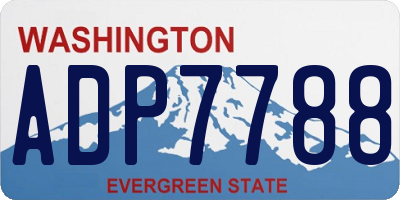 WA license plate ADP7788