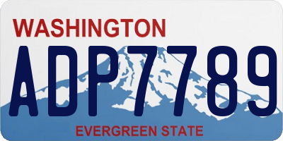WA license plate ADP7789