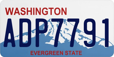 WA license plate ADP7791