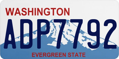 WA license plate ADP7792