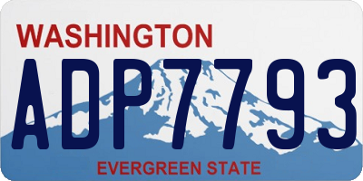 WA license plate ADP7793