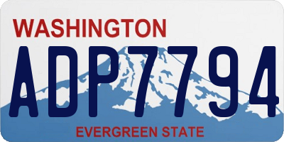 WA license plate ADP7794