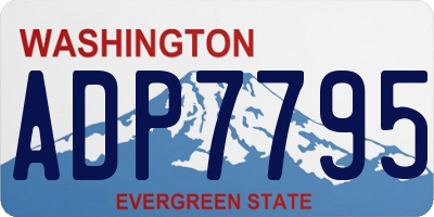 WA license plate ADP7795