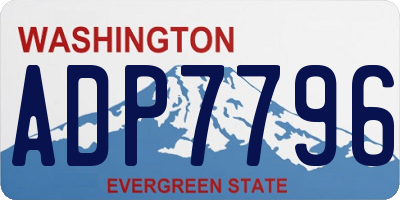 WA license plate ADP7796