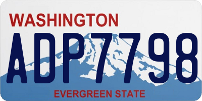 WA license plate ADP7798