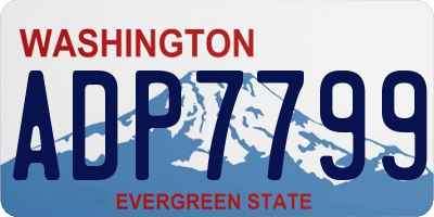 WA license plate ADP7799