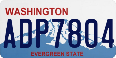 WA license plate ADP7804