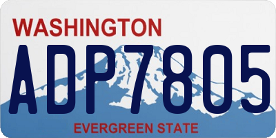 WA license plate ADP7805