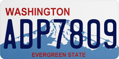 WA license plate ADP7809