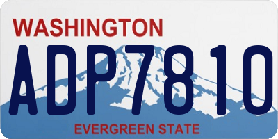 WA license plate ADP7810