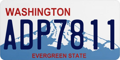 WA license plate ADP7811