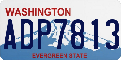 WA license plate ADP7813
