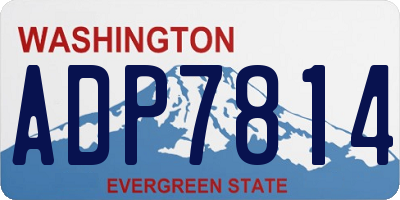 WA license plate ADP7814