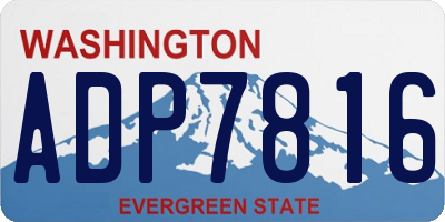 WA license plate ADP7816