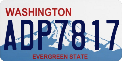 WA license plate ADP7817