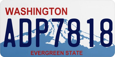 WA license plate ADP7818