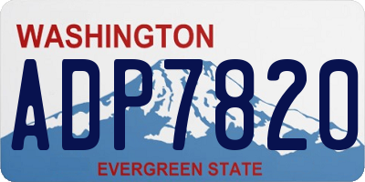 WA license plate ADP7820