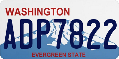 WA license plate ADP7822