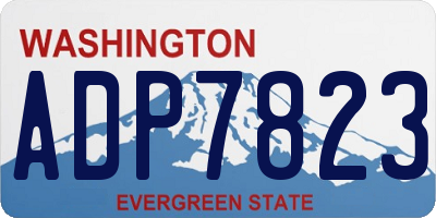 WA license plate ADP7823