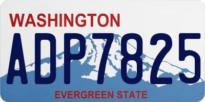 WA license plate ADP7825