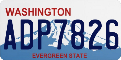 WA license plate ADP7826