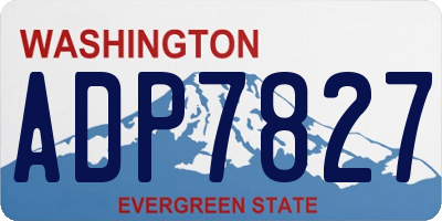 WA license plate ADP7827