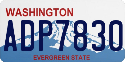 WA license plate ADP7830