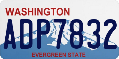 WA license plate ADP7832