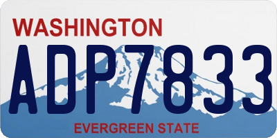 WA license plate ADP7833
