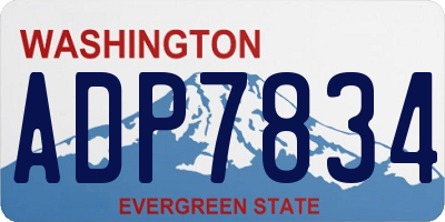 WA license plate ADP7834