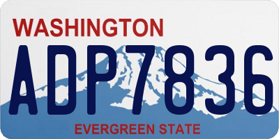 WA license plate ADP7836