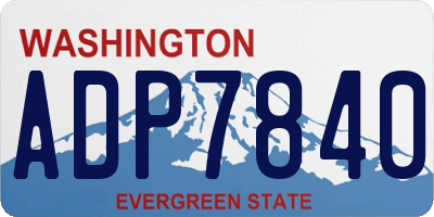 WA license plate ADP7840