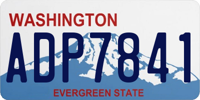 WA license plate ADP7841