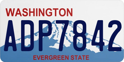 WA license plate ADP7842