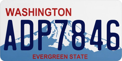 WA license plate ADP7846