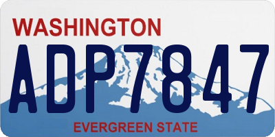 WA license plate ADP7847
