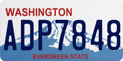 WA license plate ADP7848