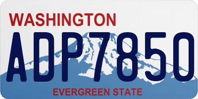 WA license plate ADP7850