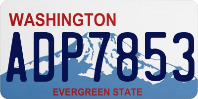 WA license plate ADP7853